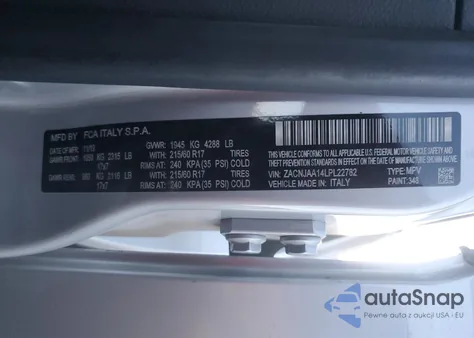 2020 Jeep Renegade Sport z USA, uszkodzony, nr VIN ZACNJAA14LPL22782